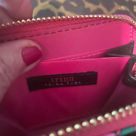 Trina Turk Teal and Pink Floral Wallet New” - Picture 7 of 7